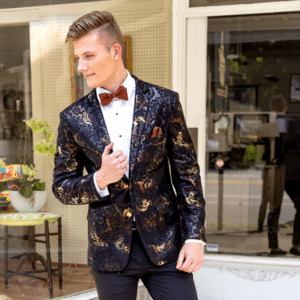 FLORAL LAME' "RYAN" TUXEDO